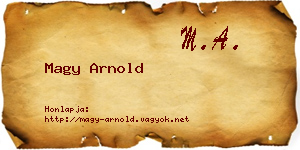 Magy Arnold névjegykártya